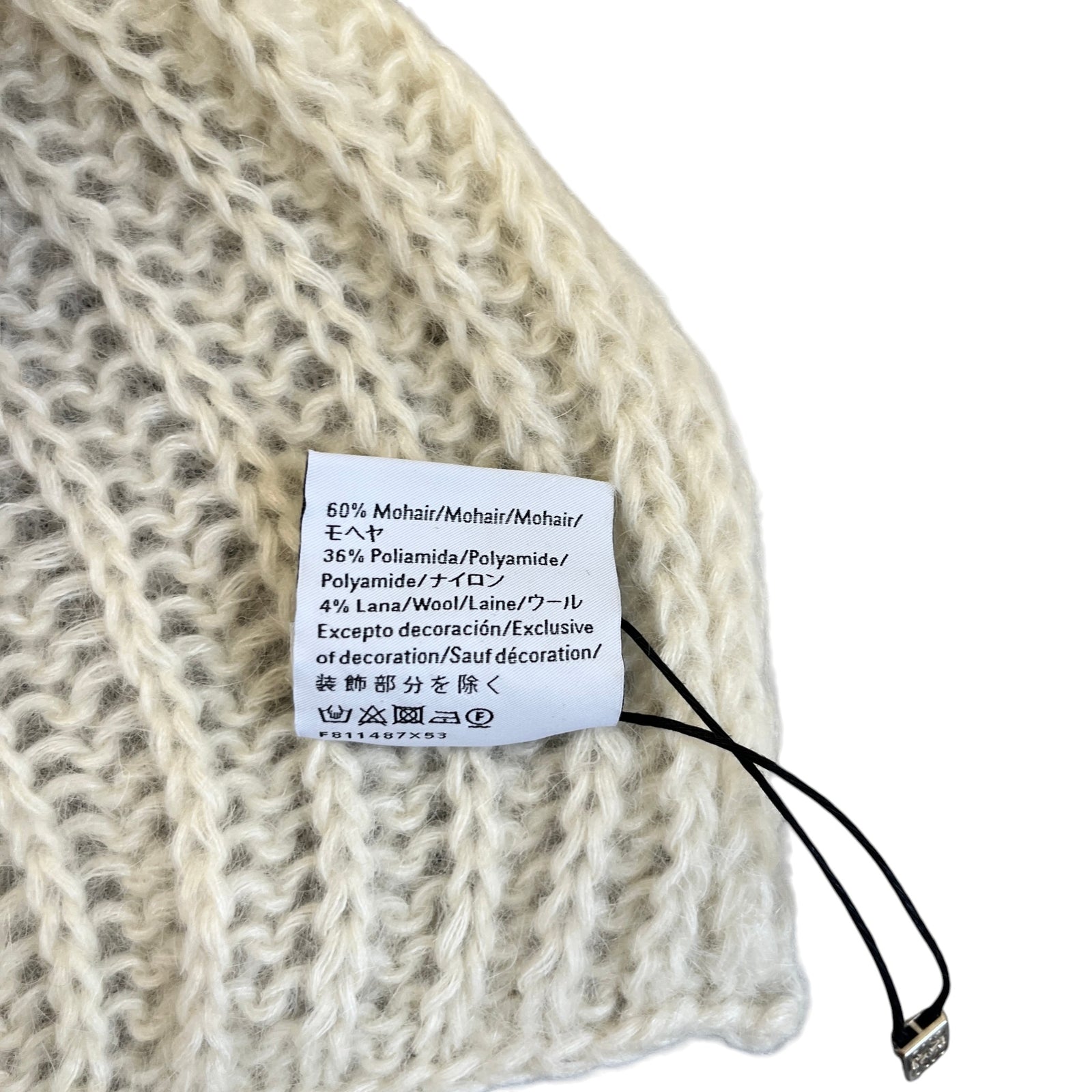 Women's Anagram Mohair Blend Scarf Cream - Photo 5