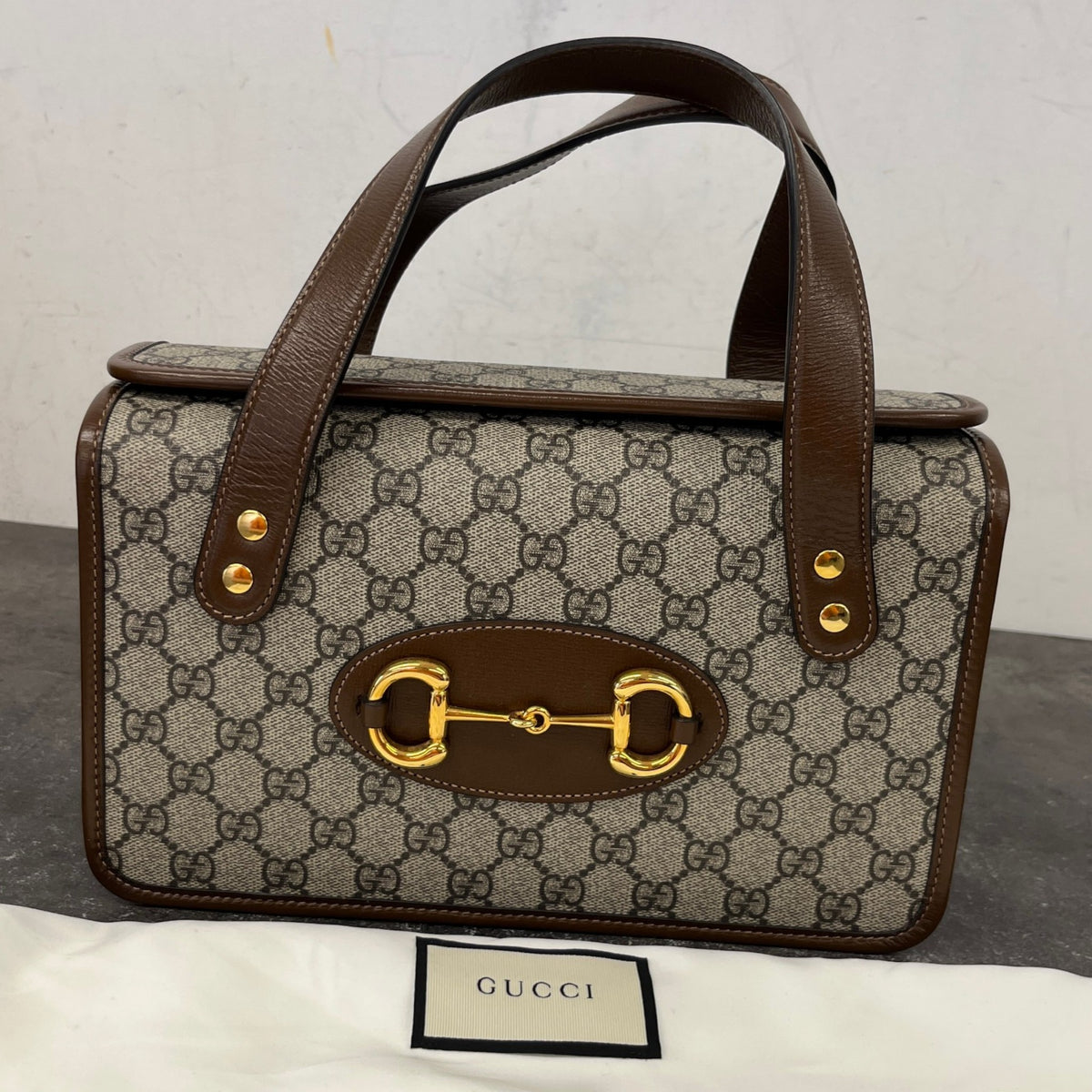 Women's Horsebit 1955 Top Handle Handbag Brown - Photo 12