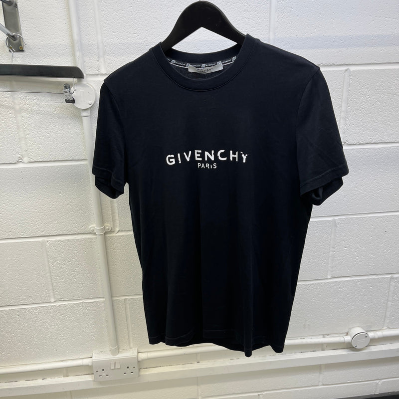 Men's Cracked Logo T-Shirt Black Size S