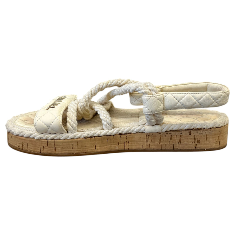Women's CC Rope Dad Sandals Cream Size UK 6 / EU 39
