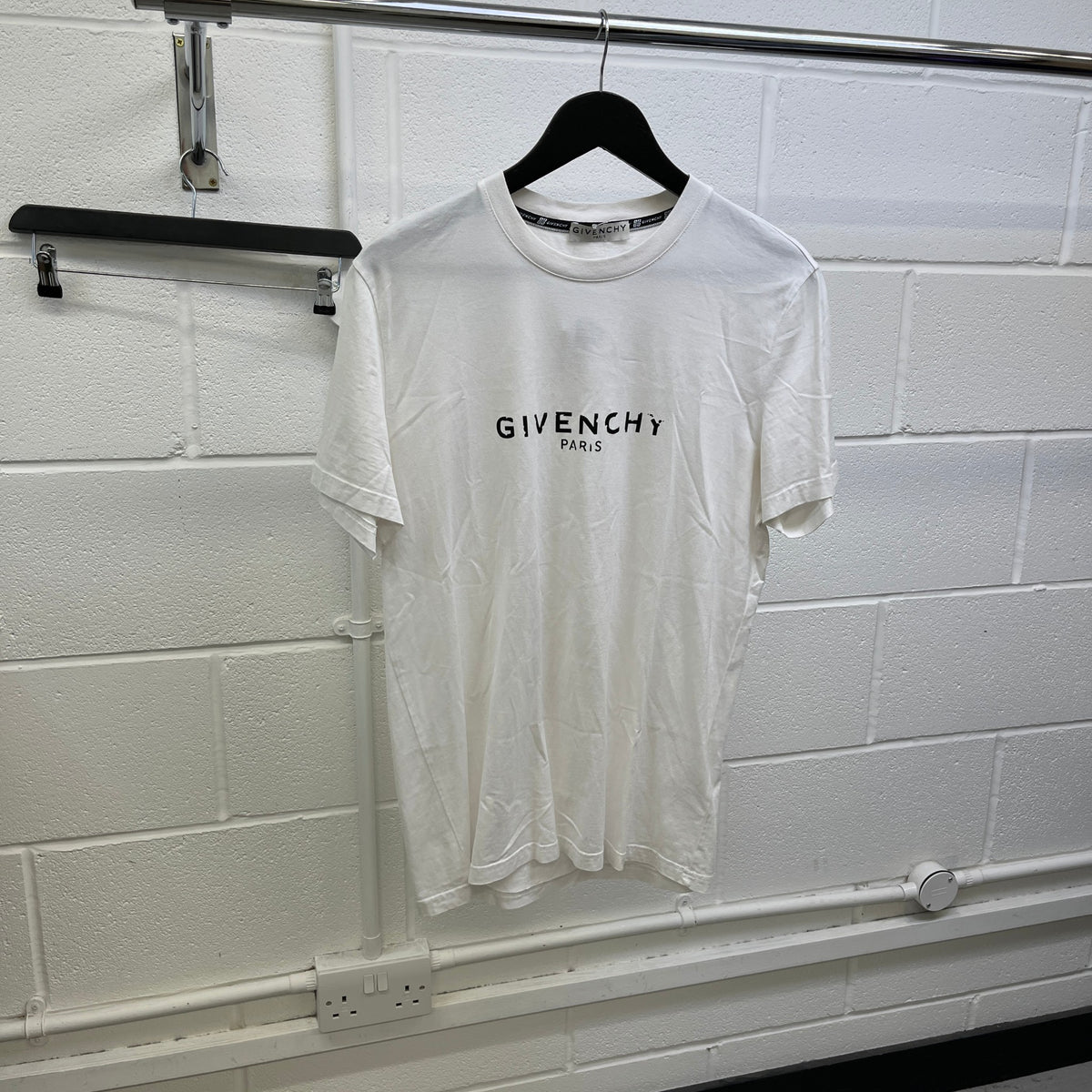 Men's Cracked Logo T-Shirt White Size M - Photo 7