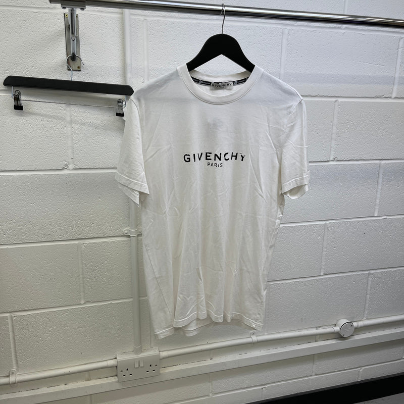 Men's Cracked Logo T-Shirt White Size M