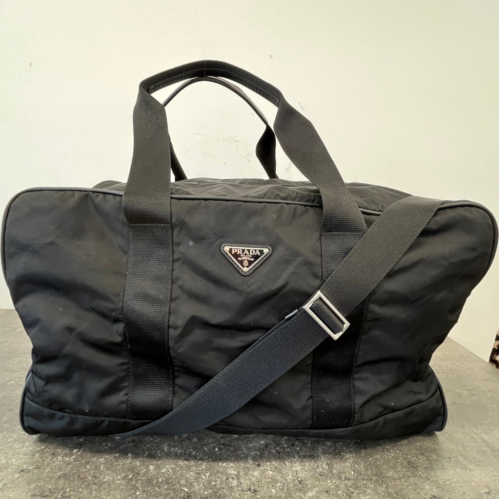 Men's Tessuto Nylon Travel Bag Black - Photo 13