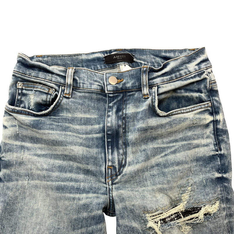 Men's Mx1 Distressed Bandana Jeans Blue Size IT 48 / UK 32