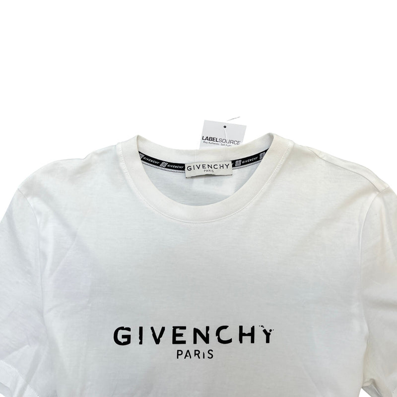 Men's Cracked Logo T-Shirt White Size M