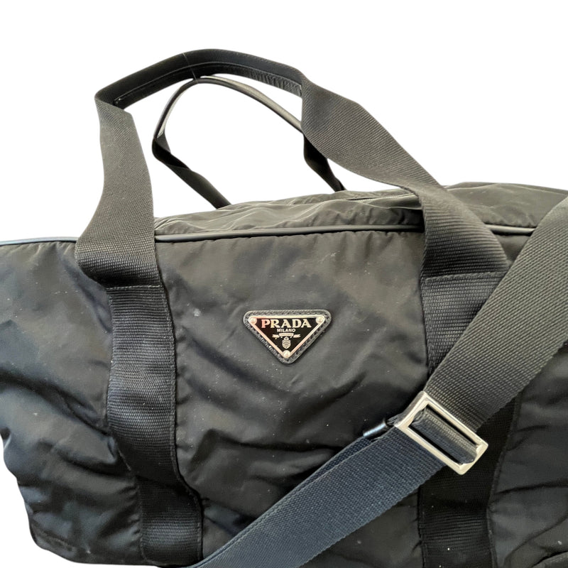 Men's Tessuto Nylon Travel Bag Black