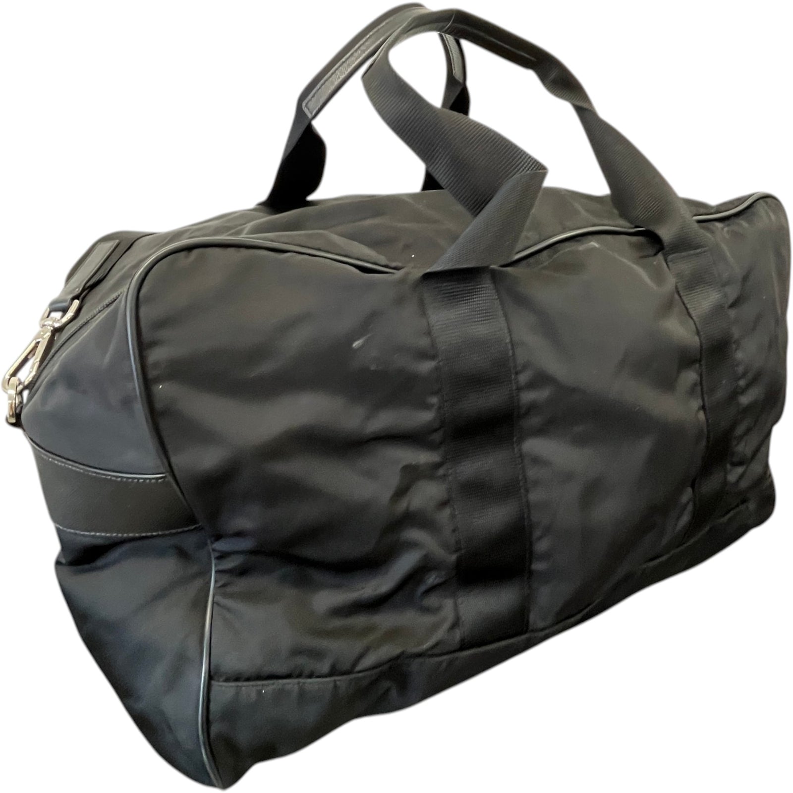 Men's Tessuto Nylon Travel Bag Black - Photo 9