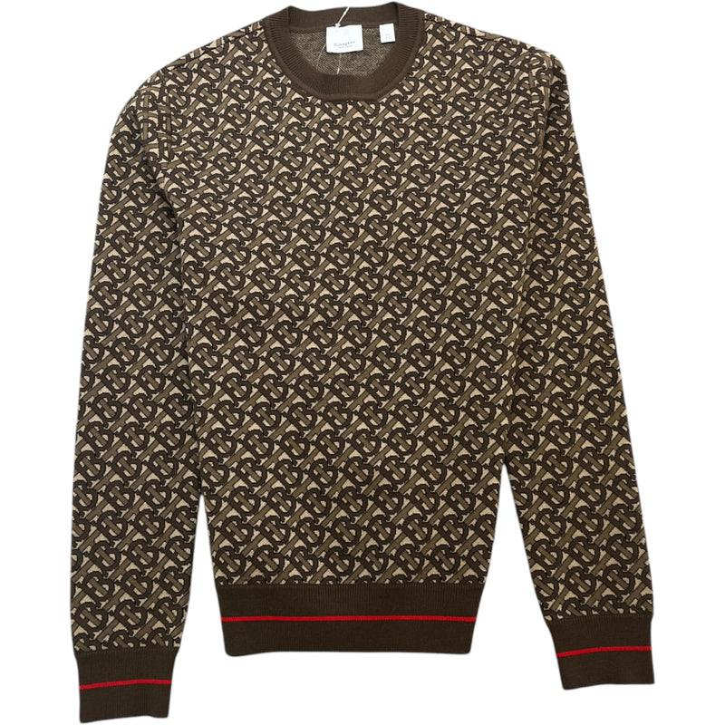 Men's TB Monogram Jacquard Jumper Beige Size XS