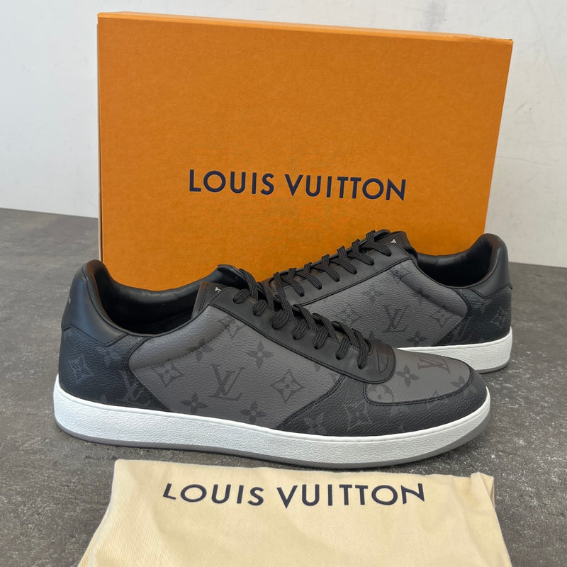 Men's Monogram Eclipse Rivoli Low Trainers Black Size UK 10 / EU 44
