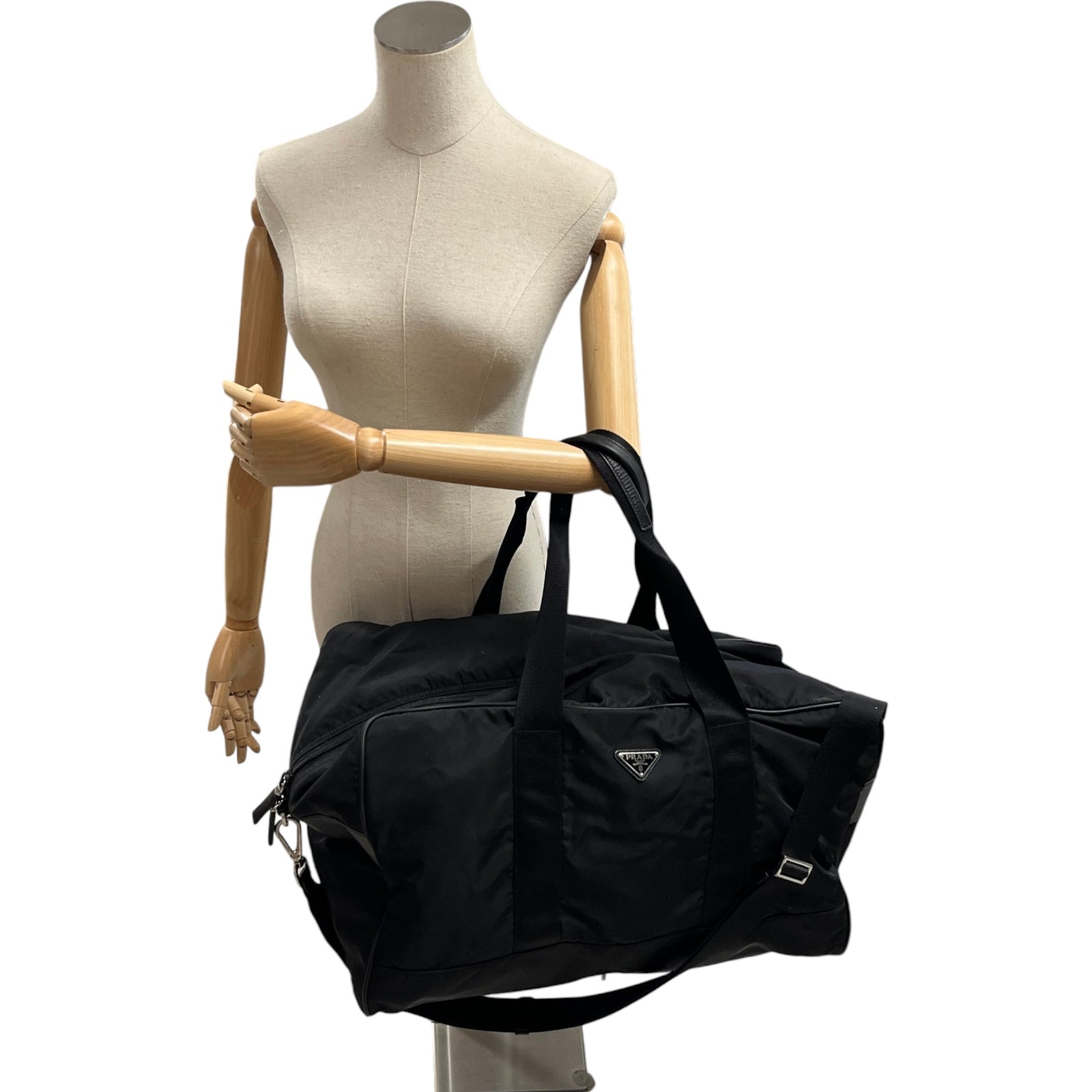 Men's Tessuto Nylon Travel Bag Black - Photo 2