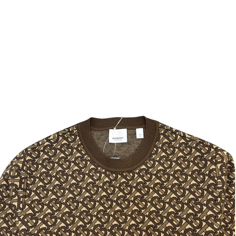 Men's TB Monogram Jacquard Jumper Beige Size XS