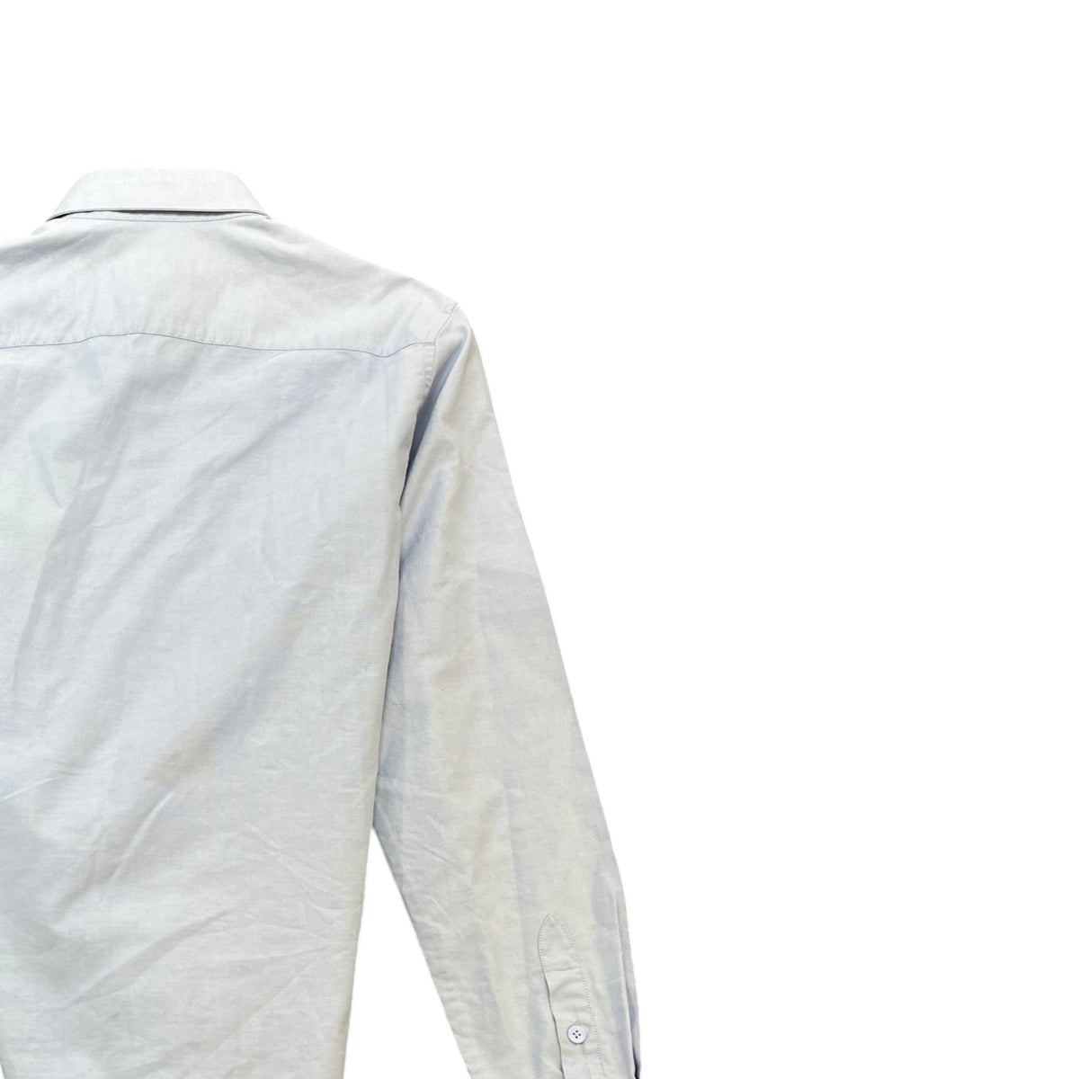 Men's Embroidered Flower Logo Long Sleeve Shirt Blue Size XS - Photo 4
