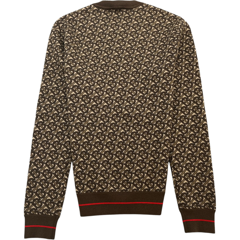 Men's TB Monogram Jacquard Jumper Beige Size XS