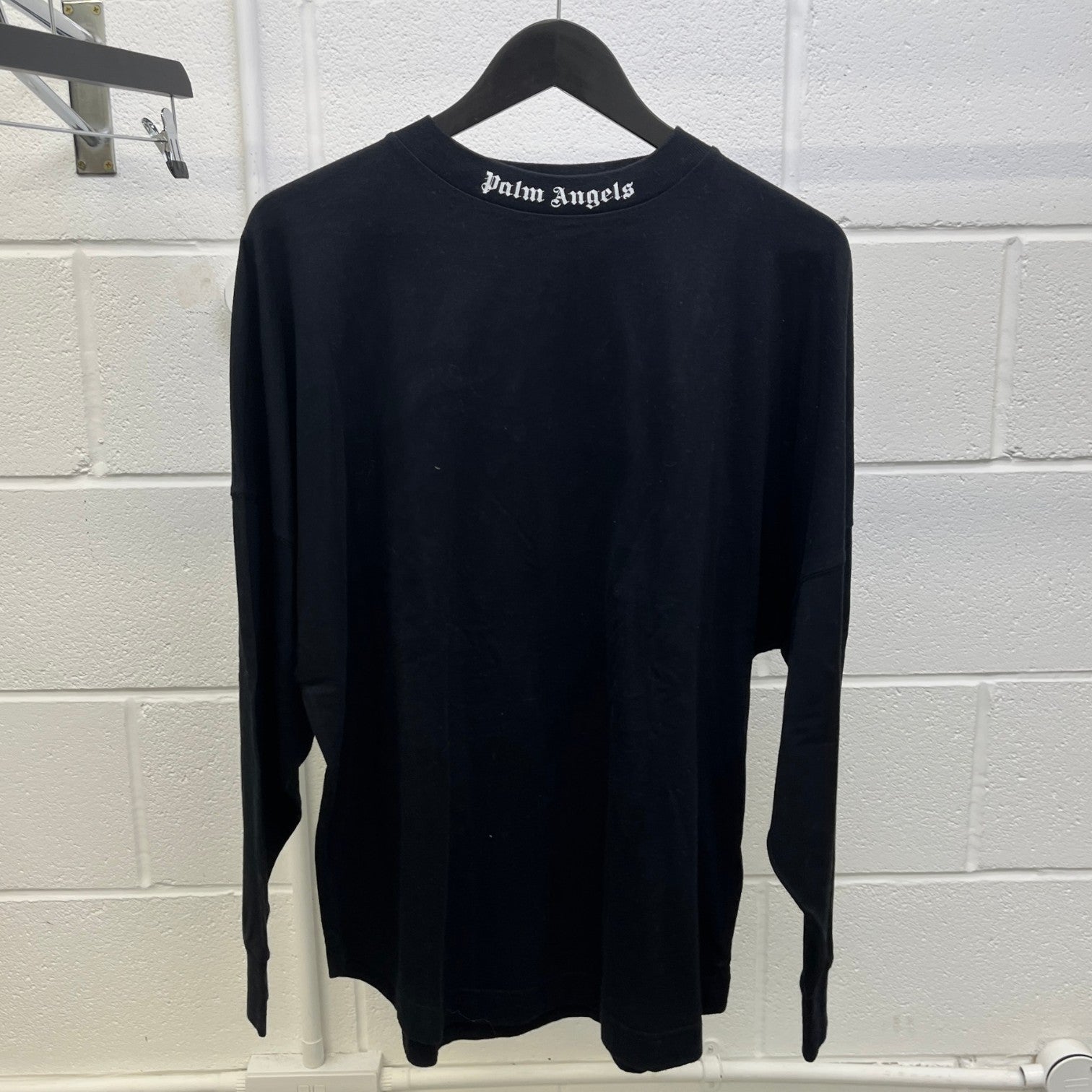 Men's Logo Print Long Sleeve T-Shirt Black Size S - Photo 8