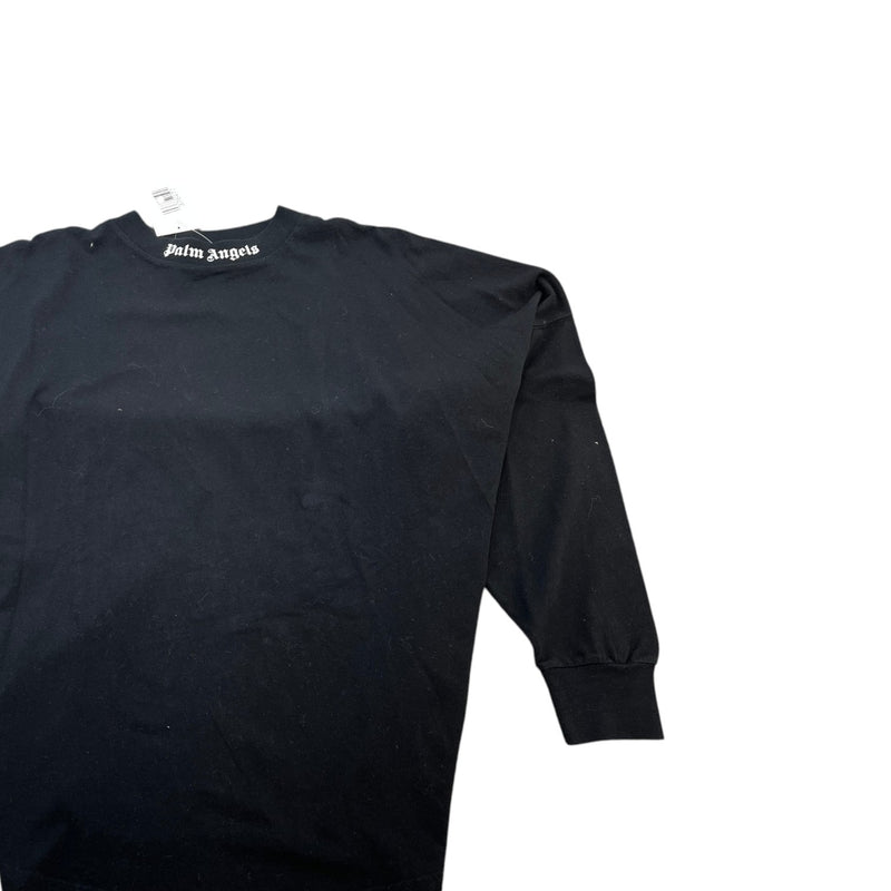 Men's Logo Print Long Sleeve T-Shirt Black Size S