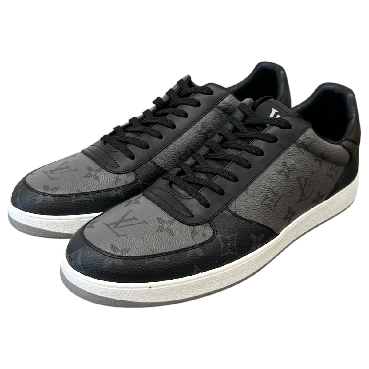 Men's Monogram Eclipse Rivoli Low Trainers Black Size UK 10 / EU 44 - Photo 9