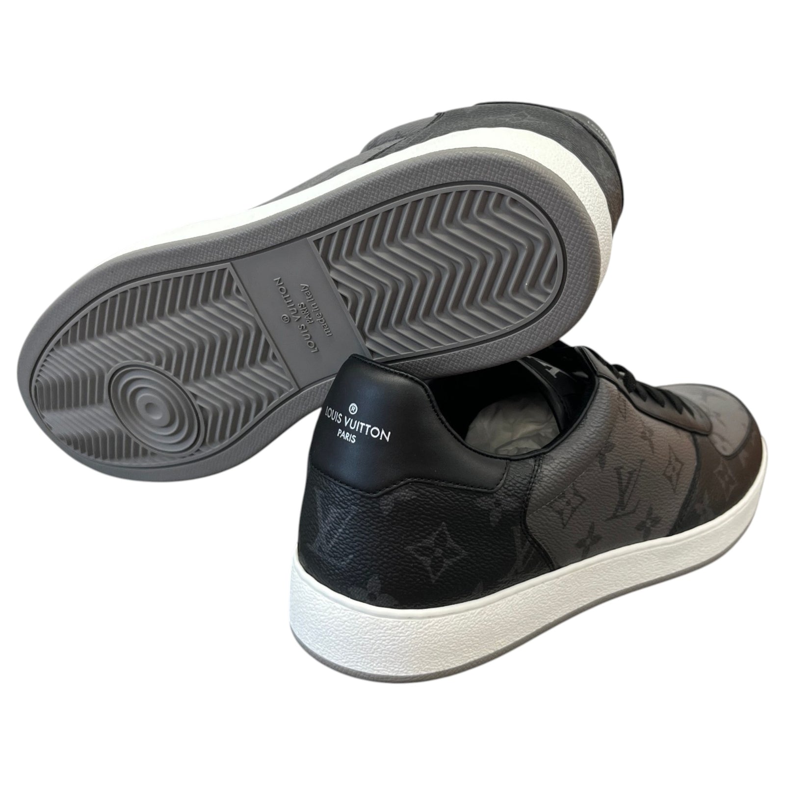 Men's Monogram Eclipse Rivoli Low Trainers Black Size UK 10 / EU 44 - Photo 10