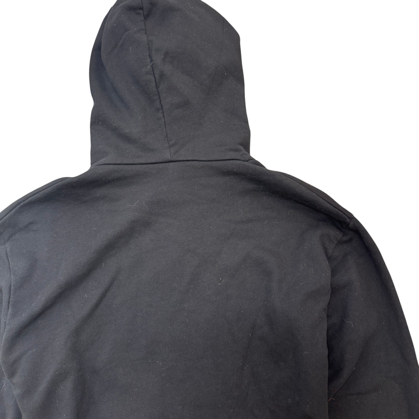 Men's Distressed Logo Print Hoodie Black Size XS - Photo 4