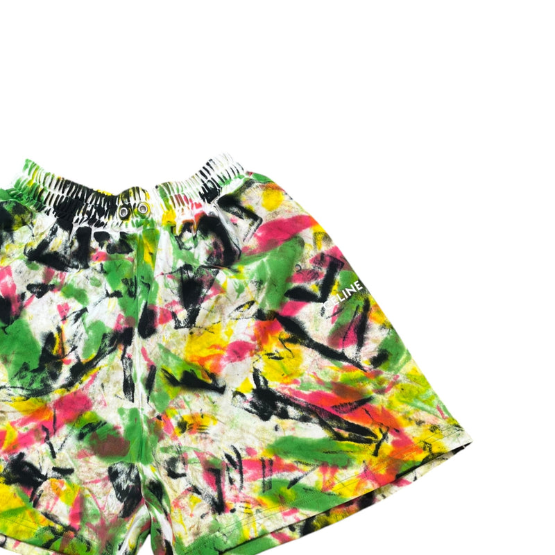 Men's Paint Splatter Shorts Multi-Coloured Size XS