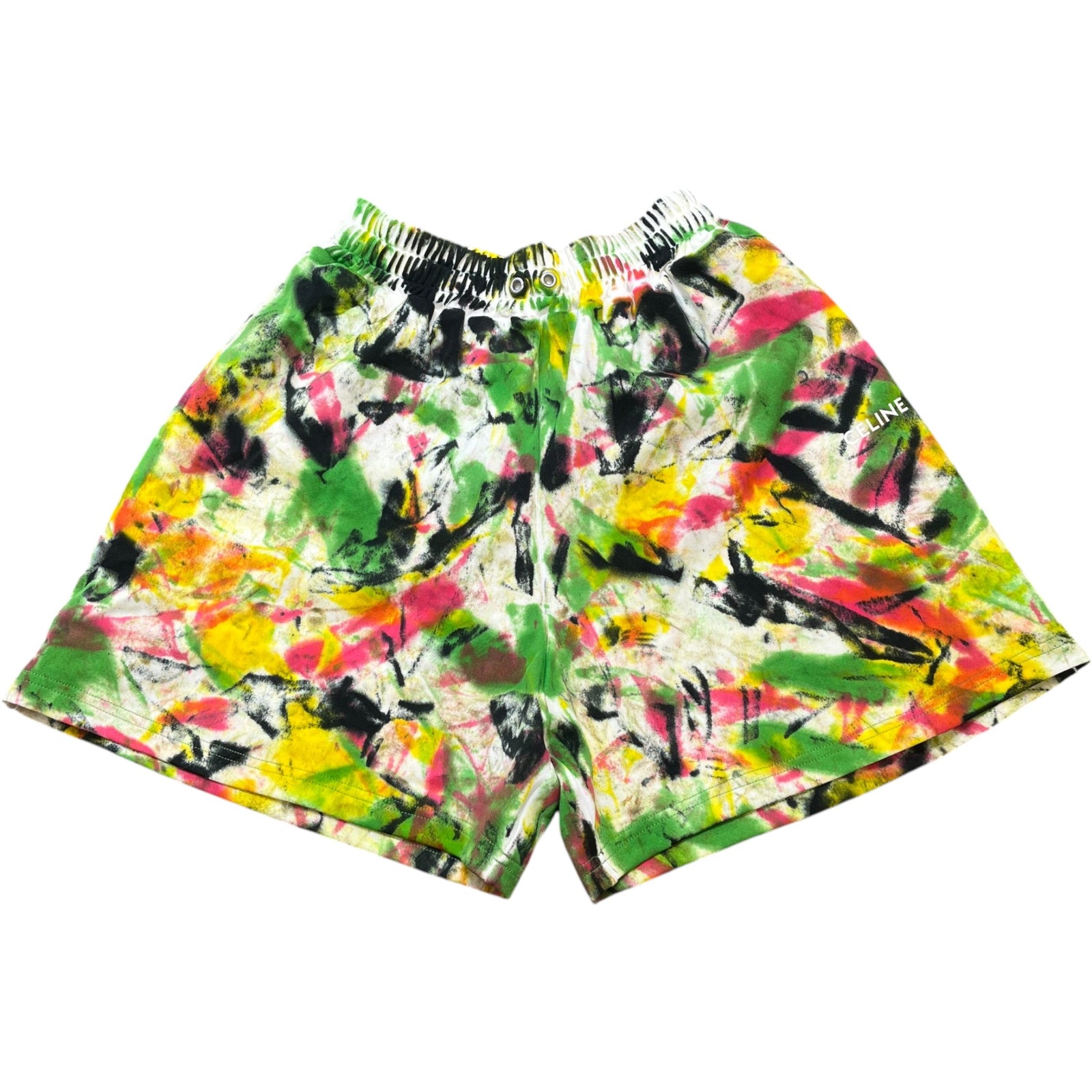 Men's Paint Splatter Shorts Multi-Coloured Size XS - Photo 1