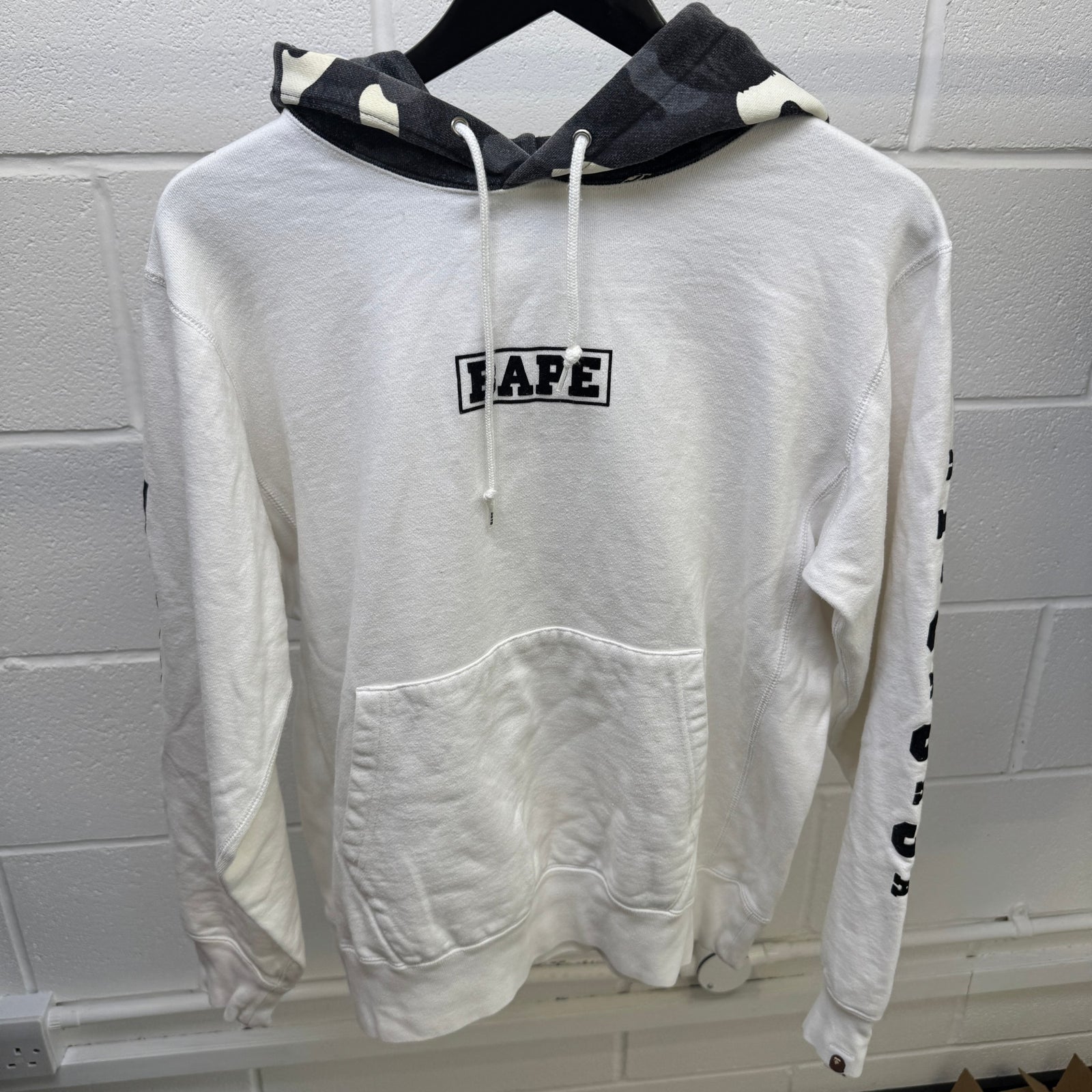Men's Camo Print Hoodie White Size XL - Photo 9