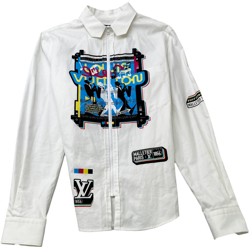 Men's Lv Jazz Flyer OverShirt White Size L