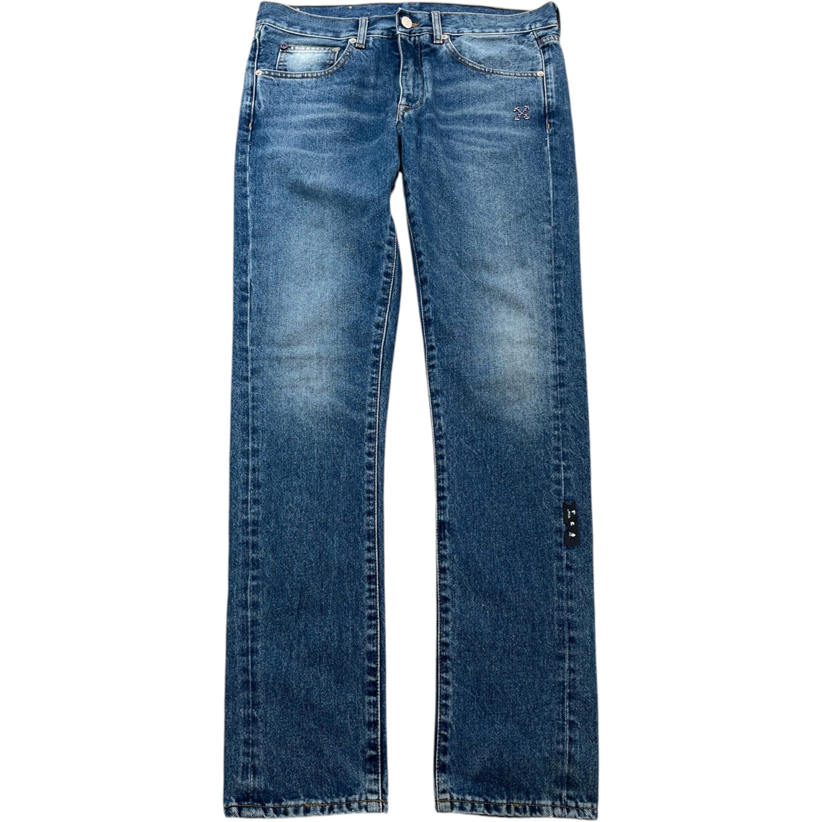 Men's Diag Stripe Jeans Blue Size S / W31 - Photo 1