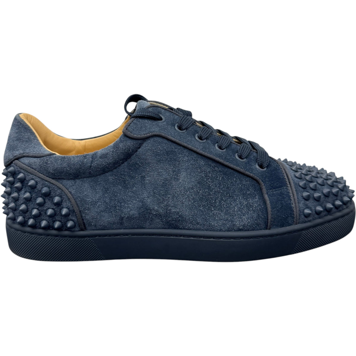 Men's Louis Spikes Flat Low Trainers Blue Size UK 9 / EU 43 - Photo 1