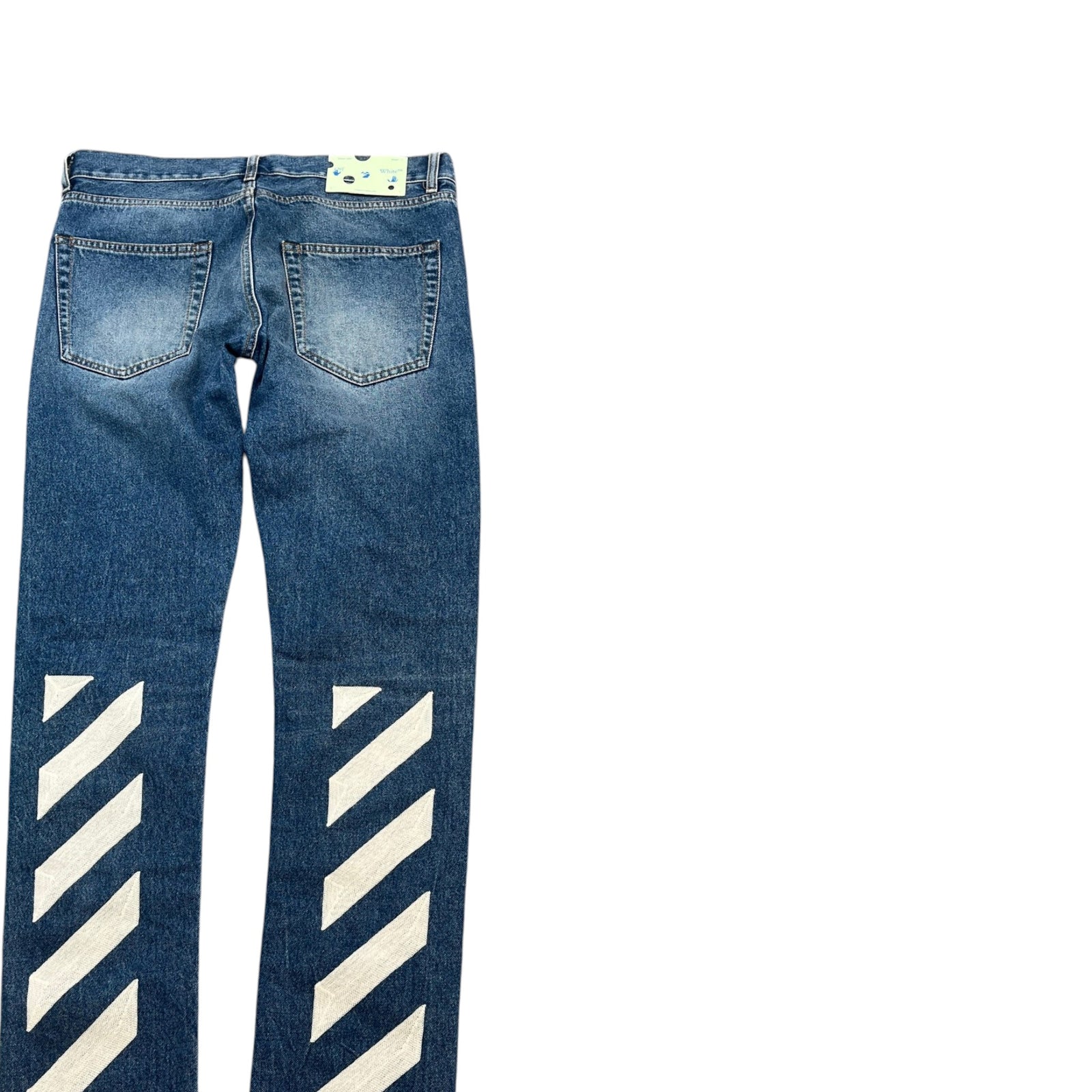 Men's Diag Stripe Jeans Blue Size S / W31 - Photo 4