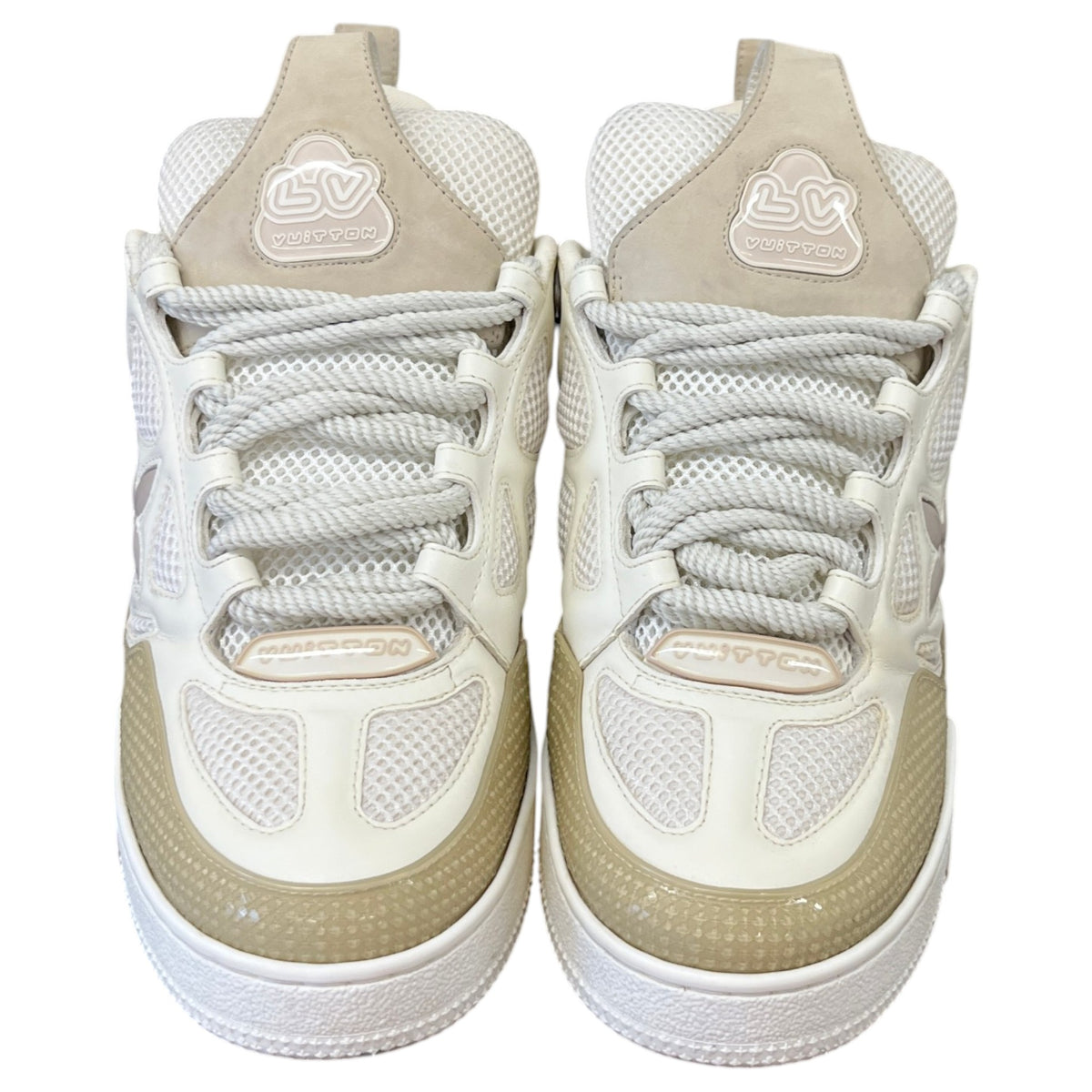 Men's LV Skate Low Trainers Beige Size UK 8 / EU 42 - Photo 6