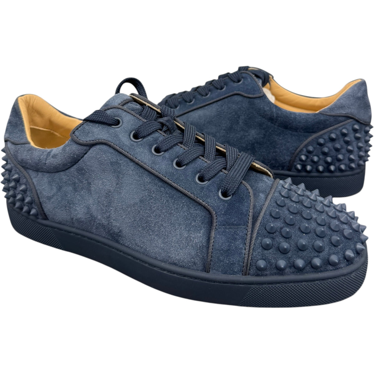 Men's Louis Spikes Flat Low Trainers Blue Size UK 9 / EU 43 - Photo 3