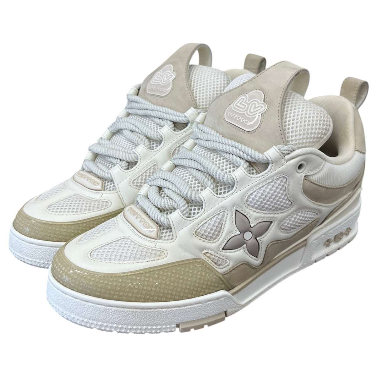 Men's LV Skate Low Trainers Beige Size UK 8 / EU 42 - Photo 9