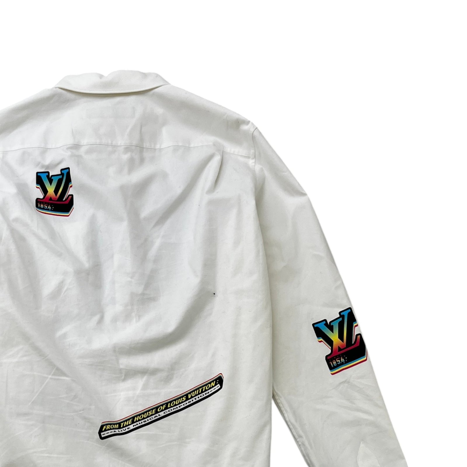 Men's Lv Jazz Flyer OverShirt White Size L - Photo 4