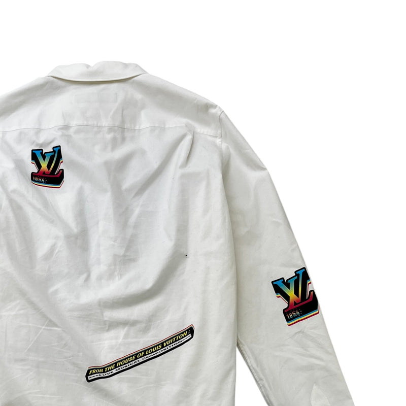 Men's Lv Jazz Flyer OverShirt White Size L