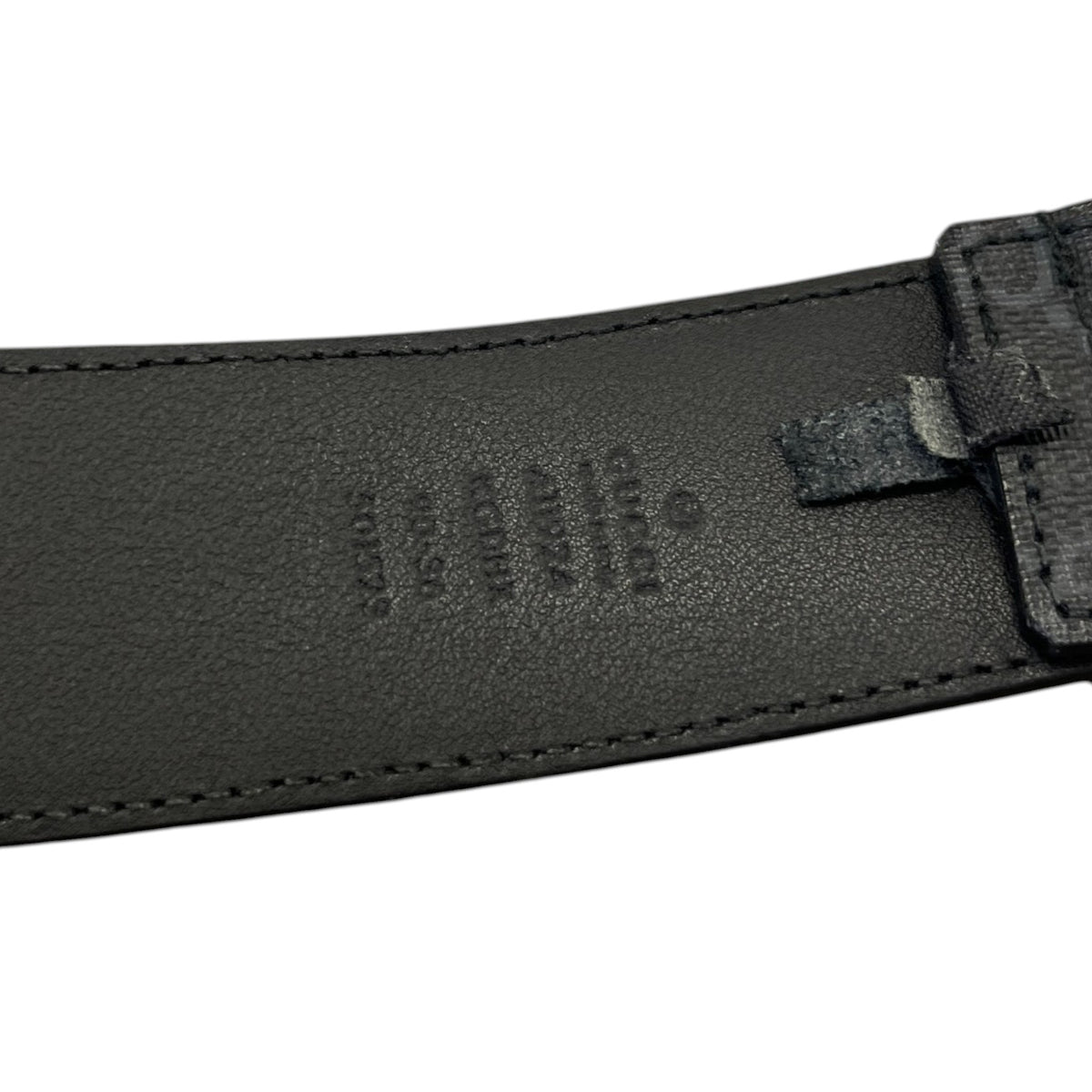 Men's Interlocking GG Buckle Belt Navy Size 30" - Photo 6