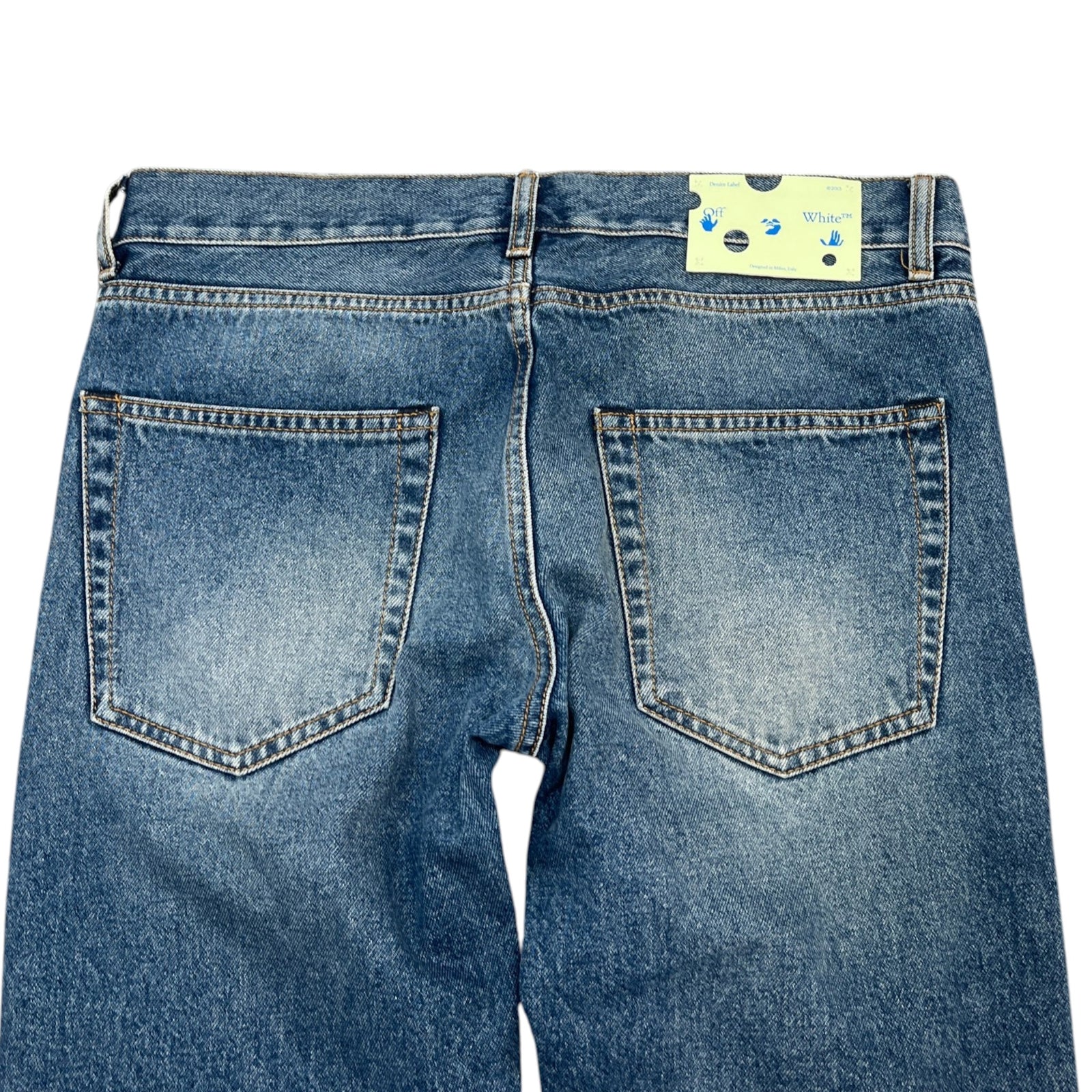 Men's Diag Stripe Jeans Blue Size S / W31 - Photo 6
