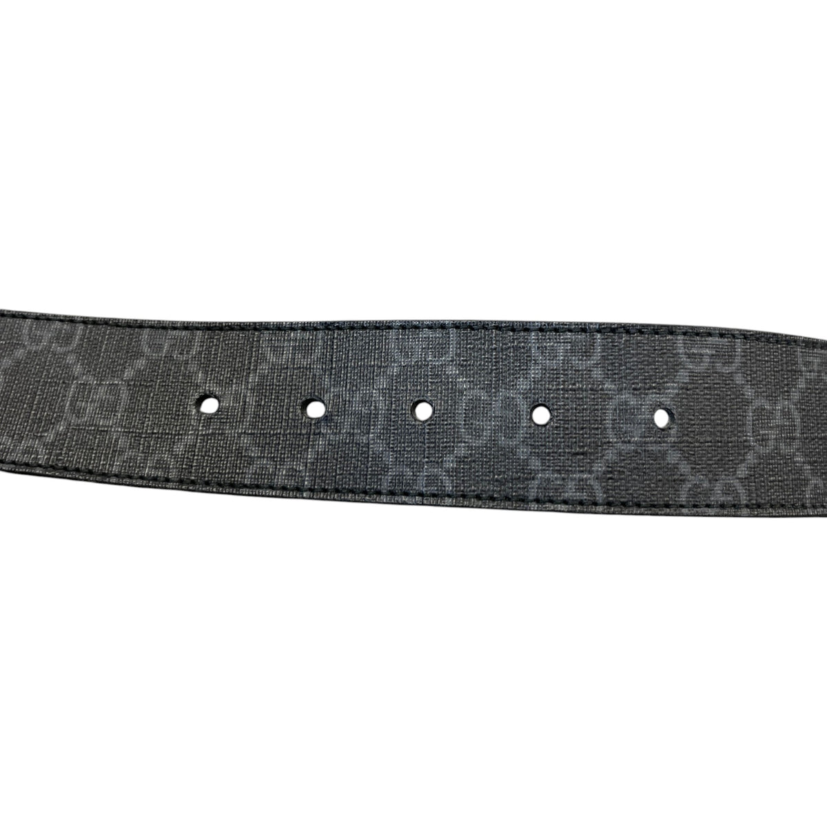 Men's Interlocking GG Buckle Belt Navy Size 30" - Photo 7