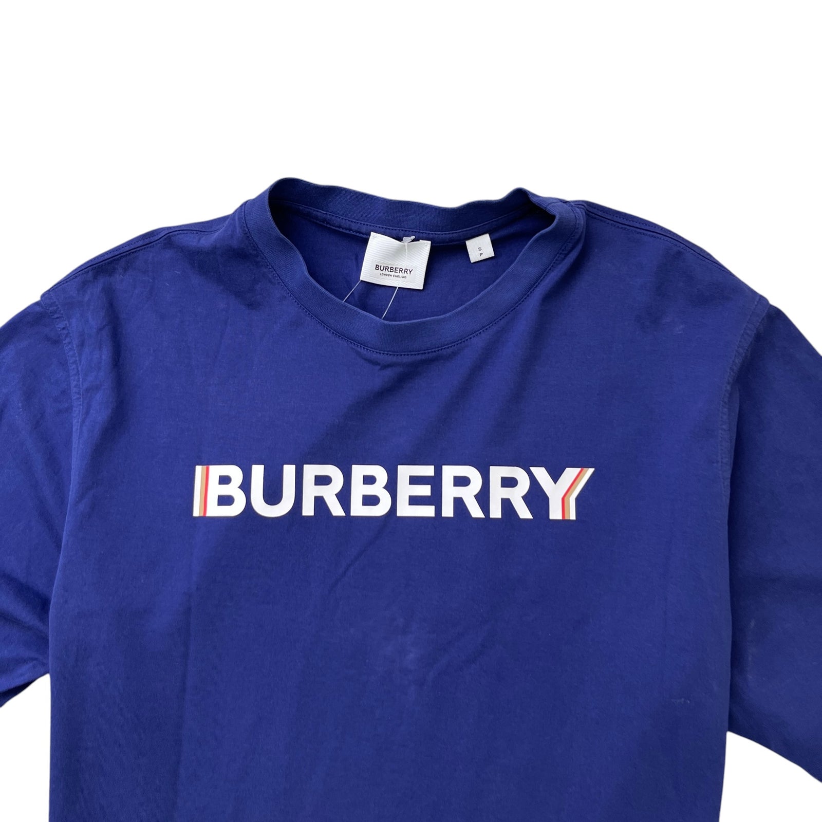 Men's Logo Print T-Shirt Blue Size S - Photo 5