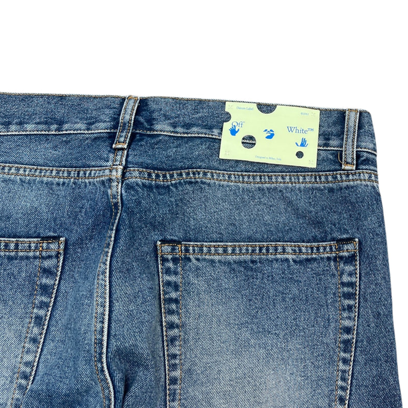 Men's Diag Stripe Jeans Blue Size S / W31