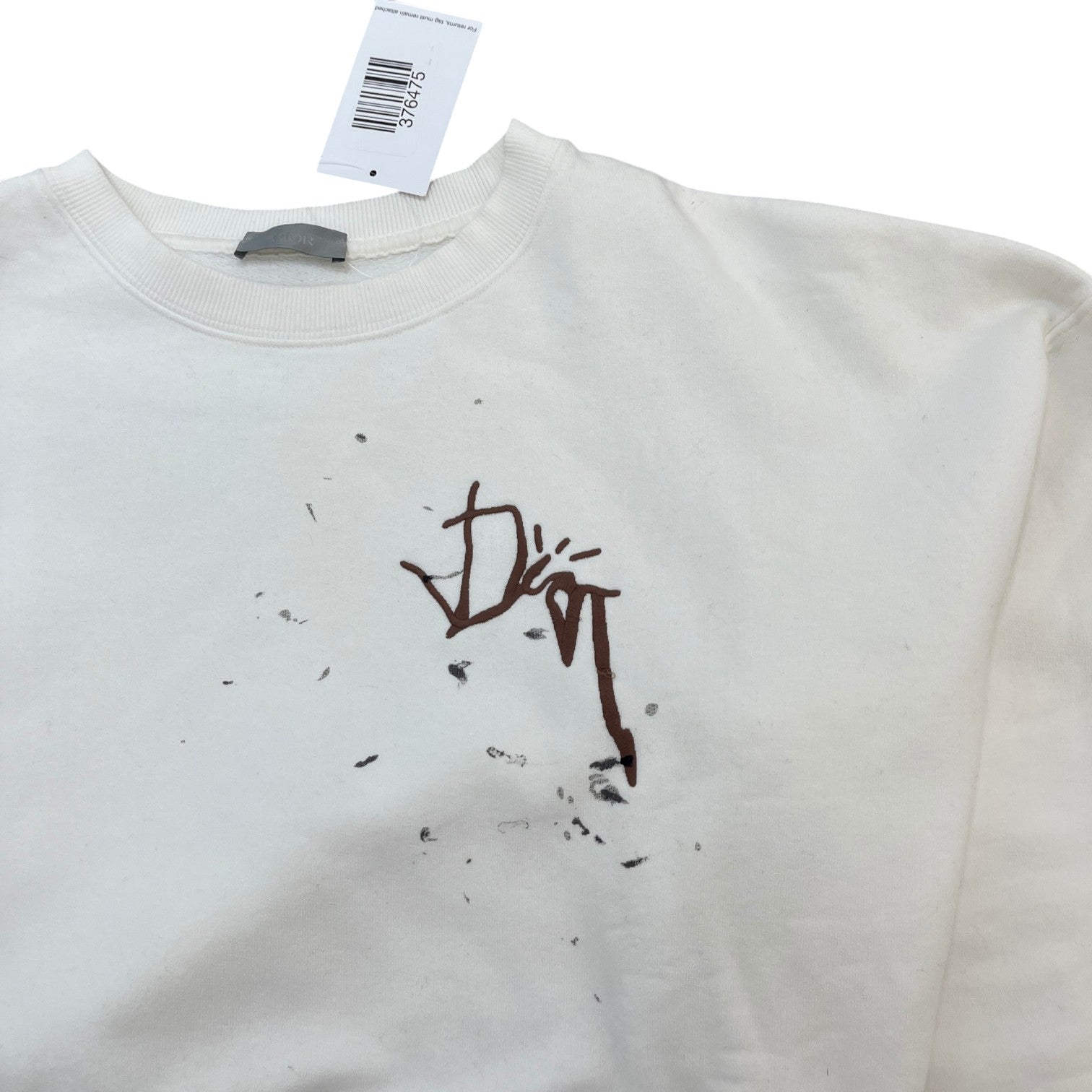 Men's X Cactus Jack Oversized Sweatshirt White Size M - Photo 5