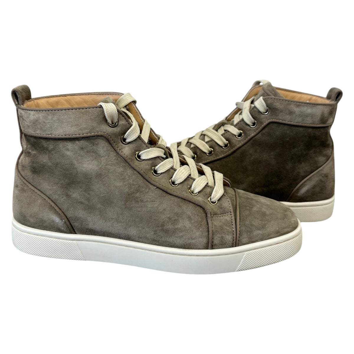 Men's Louis Orlato Flat High Trainers Khaki Size UK 6 / EU 40 - Photo 3