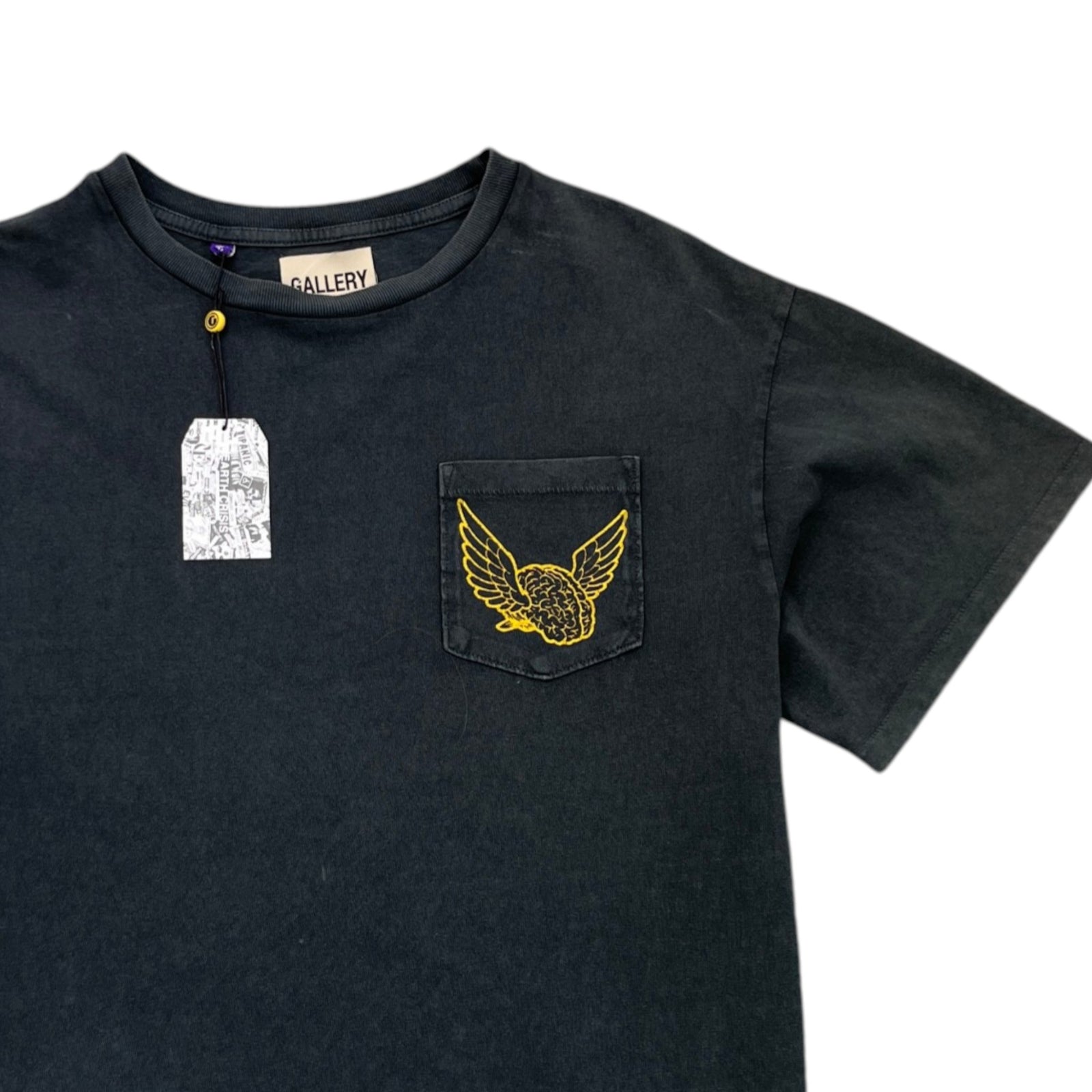 Men's Flying Brain Print T-Shirt Grey Size S - Photo 3