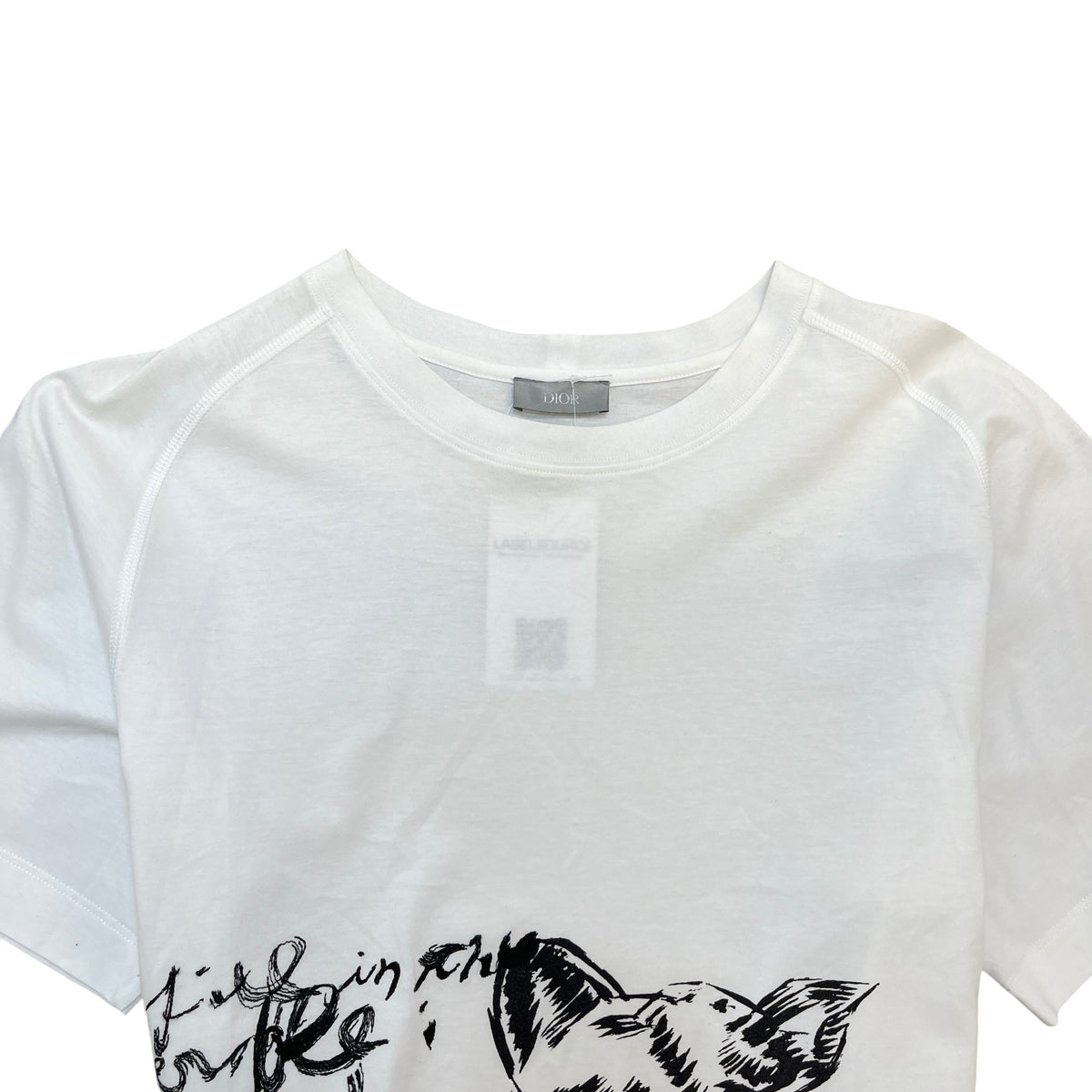 Men's X Raymond Pettibon Leopard T-Shirt White Size L - Photo 5