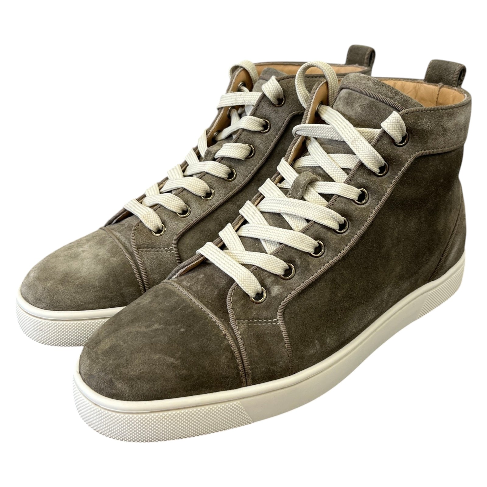 Men's Louis Orlato Flat High Trainers Khaki Size UK 6 / EU 40 - Photo 9