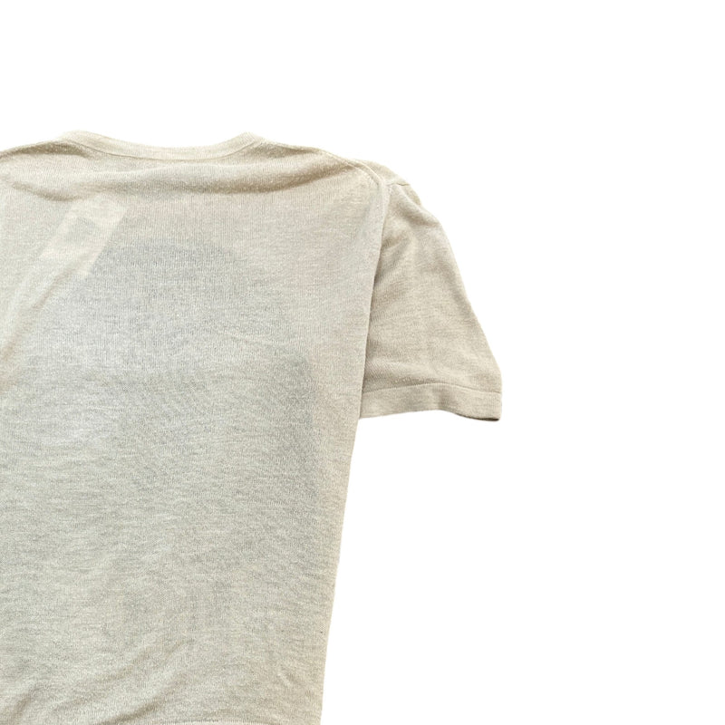 Men's x Shawn Stussy Knit T-Shirt Beige Size XS