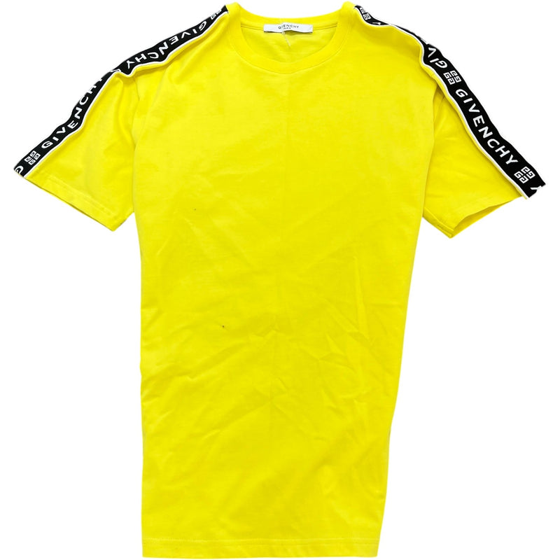 Men's Logo Tape Shoulder T-Shirt Yellow Size M