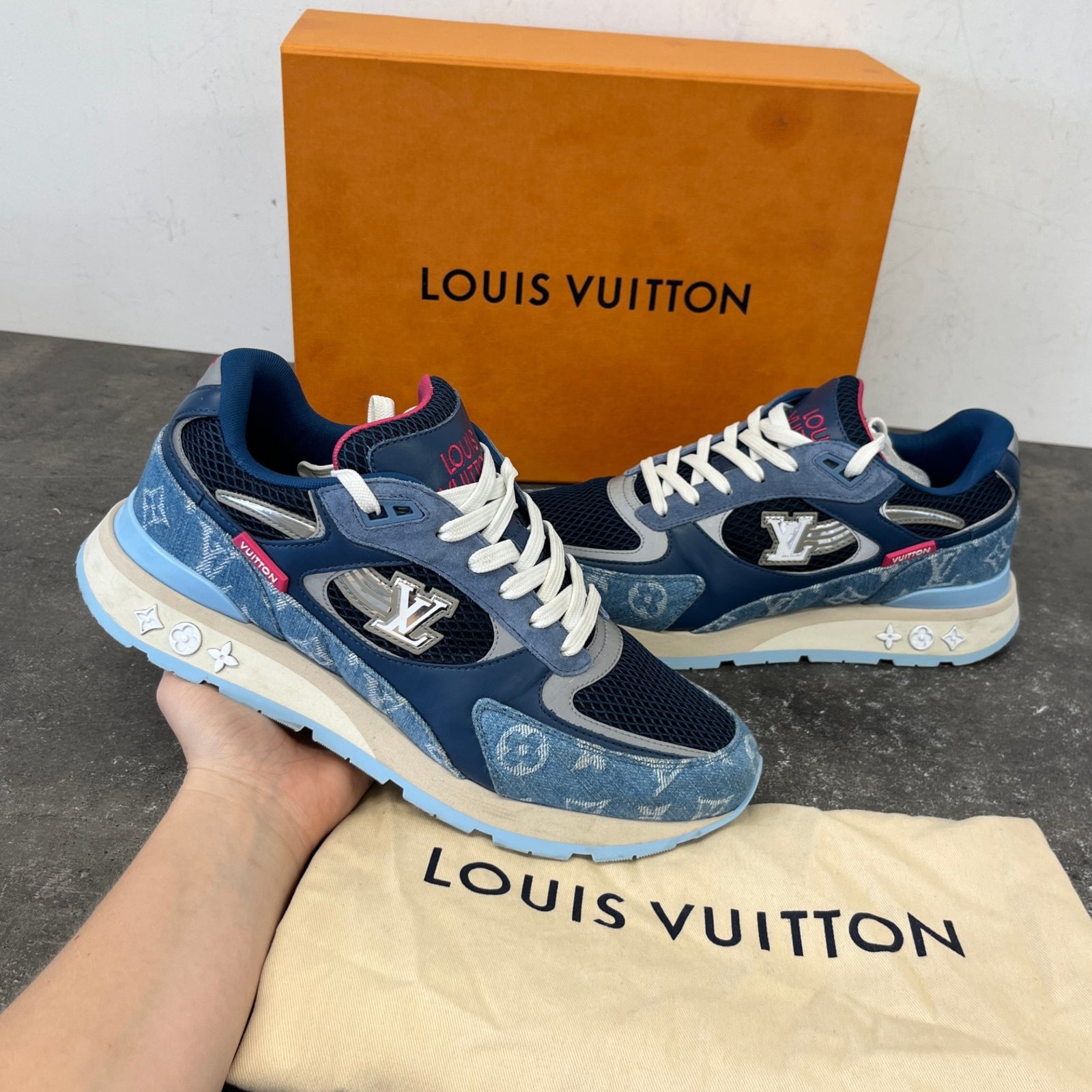 Men's Run Away Low Trainers Blue Size EU 42 / UK 8 - Photo 12