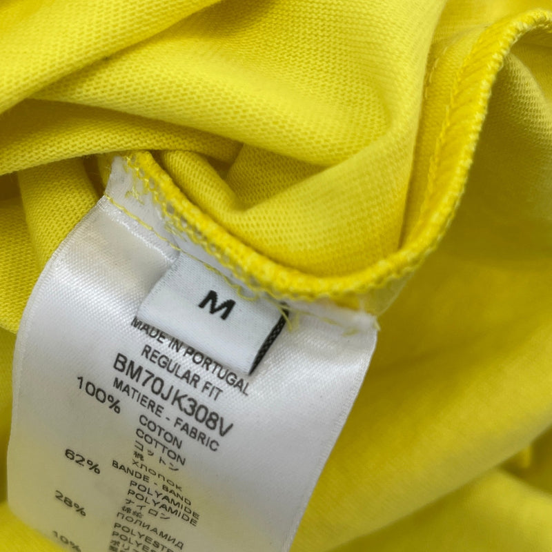 Men's Logo Tape Shoulder T-Shirt Yellow Size M