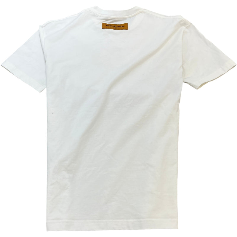 Men's Graffiti Logo Print T-Shirt White Size M