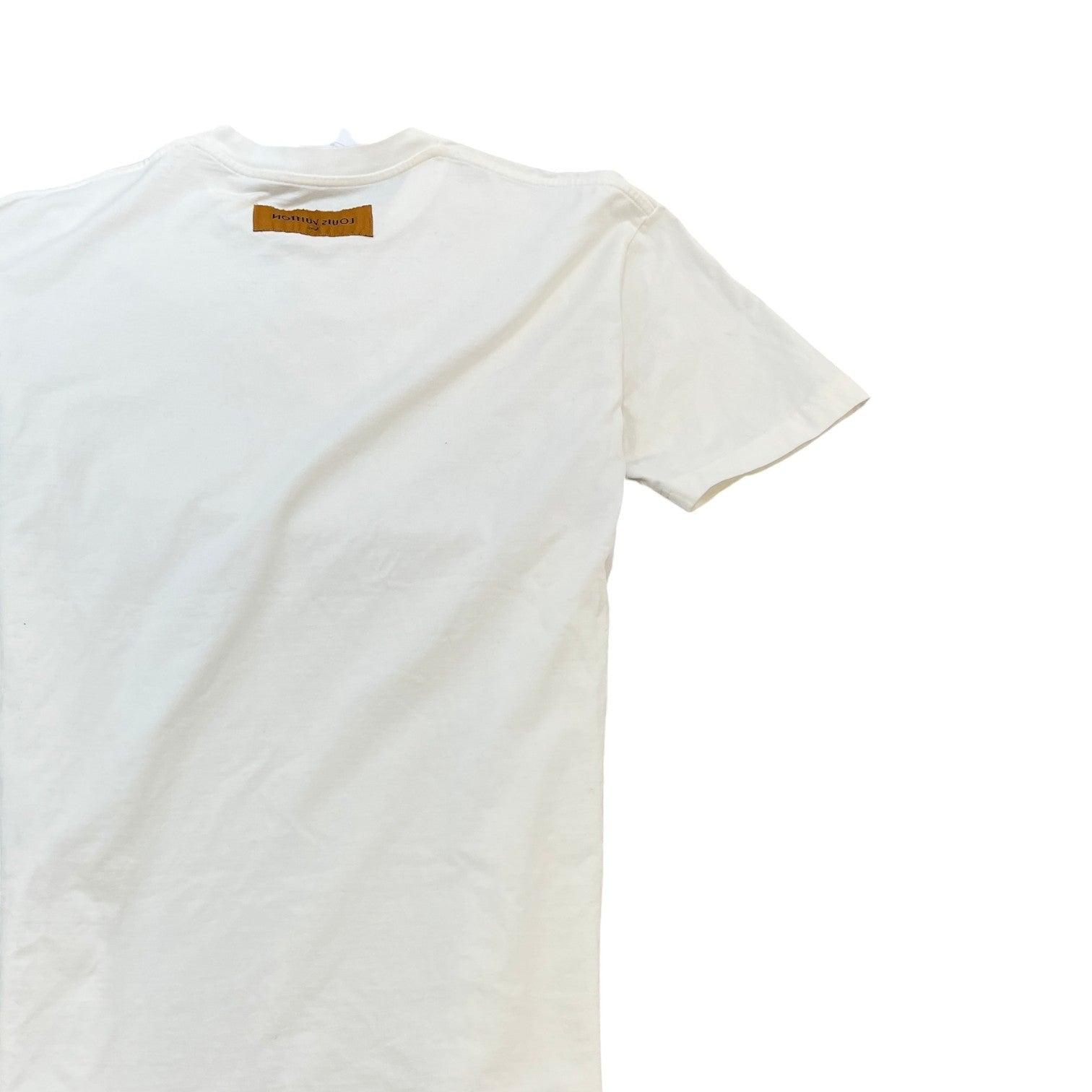 Men's Graffiti Logo Print T-Shirt White Size M - Photo 4